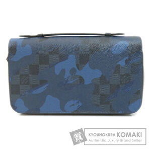 Louis Vuitton Zippy Damier Cobalt Blue Clutch Bag Canvas